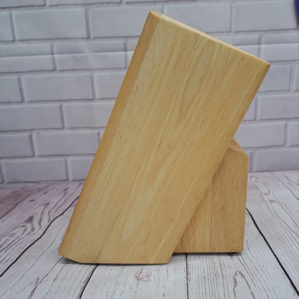 Harris Teeter Kitchen‎ Knife Block Wood Butcher Block Style 10 Slots 11